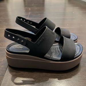 Crocs low wedge sandals